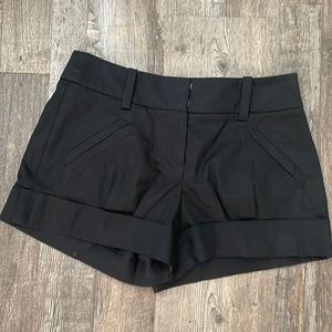 Trina Turk black cuffed shorts
